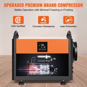 Deumidificatore Commerciale di Grande Capacità da 156 Pinte per Vani, Seminterrati, Magazzini e Cantieri con Tubo di Scarico - Product Image 3