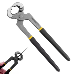 Alicates de punta plana duraderos de 10 pulgadas con agarre antideslizante, cortaúñas para pezuñas de caballo, acero de grado industrial, para reparación de calzado - Product Image 3