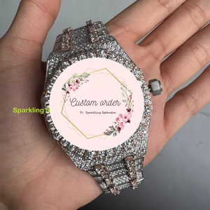 Montre de luxe pour homme, sertie de moissanite VVS, passe le test du diamant, en acier inoxydable, étanche, style hip-hop - Product Image 1