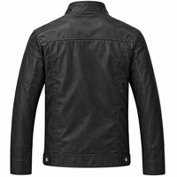 Blouson Bomber Moto Homme Personnalisé OEM en Cuir Véritable, Col Montant Fin, Coupe Slim, Multi-Poches