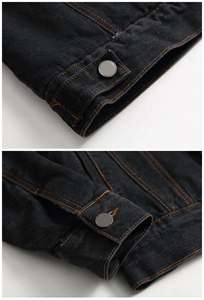 Wholesale breathable Winter Denim Jeans Jacket Warm Outdoor Clothing Cotton Sherpa Lined Denim Trucker Jacket for <b>man</b> oem - Product Image 2
