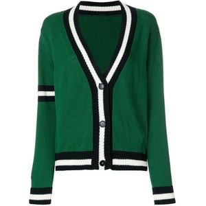 Cardigan d'uniforme scolaire et universitaire pas cher, anti-plis, épais, boutonné, pour l'automne et l'hiver, violet, blanc, noir - Product Image 3
