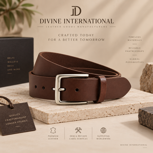Cinturones Premium para Hombre |   Cinturones de Vestir de Cuero Genuino y de Grano Completo |   Proveedor mayorista B2B de Divine International - Product Image 5