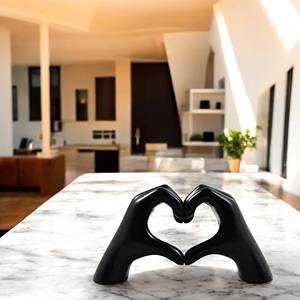 Escultura de Manos en Forma de Corazón de Metal con Acabado Dorado, Perfecta para Decoración Moderna del Hogar, Encimera de Cocina, Exhibición en Hoteles y Restaurantes - Product Image 5