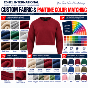 Usine de sweat-shirts courts pour vêtements personnalisés avec logo, OEM, ODM et commandes en gros, avec options 100% coton pour les acheteurs mondiaux - Product Image 5