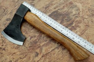 Handmade Industrial Viking Bearded <b>Axe</b> Carbon Steel <b>Axe</b> Rose Wood <b>Handle</b> With Leather Sheath, Bush craft <b>Axe</b> Camping <b>Axe</b> - Product Image 5