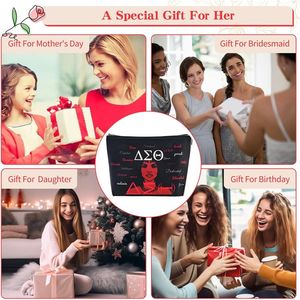 Borse per Cosmetici DST Stile 3-Nero, Regalo per Confraternite Greche, Accessori per Sorelle e Amiche - Product Image 2