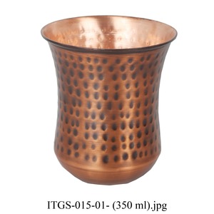 Copper Tumbler 250ml Handmade Traditional Chinese Design Solid Pattern Single Wall Adults Party Use - Product Image 2
