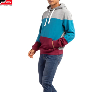 Sudadera con Capucha para Hombre INDEX, Diseño Color Block, Corte Regular, Felpa Francesa de Algodón, Estilo Casual, para Otoño - Product Image 2