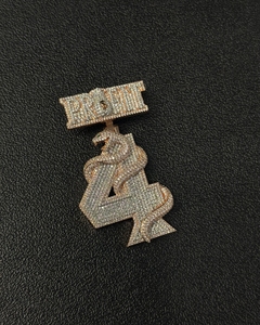 Pendentif Serpent Givré de Luxe Numéro 4 en Moissanite, Argent Sterling 925, Breloque Collier Hip Hop pour Hommes et Femmes, Clarté VVS, Certifié IGI - Product Image 4