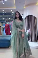 Vestido Anarkali de Diseñador, Nuevo y Moderno, en Oferta, para Mujer, Manga Larga, Hermoso, de Georgette, Estilo Indio-Pakistaní, Listo para Usar