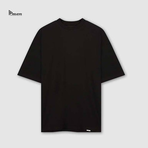 เสื้อยืดเทรนด์ผู้ชายสไตล์ลำลองทรงบ็อกซี่ ผ้าเจอร์ซีย์ 100% คอตตอนเนื้อหนา สกรีนโลโก้ได้ตามสั่ง แบบเรียบ โอเวอร์ไซส์ ระบายอากาศได้ดี เหมาะสำหรับออกกำลังกาย - Product Image 3