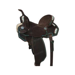 Premium Western Show Sillín hecho a mano de cuero genuino Ligero y cómodo para montar en un rodeo Performance - Product Image 1