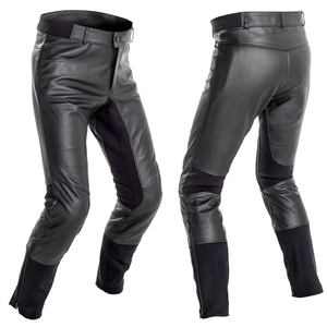 Pantalon de moto pour homme blanc, bleu et orange avec protections aux genoux, imprimé par sublimation, respirant, pour motard - Product Image 2
