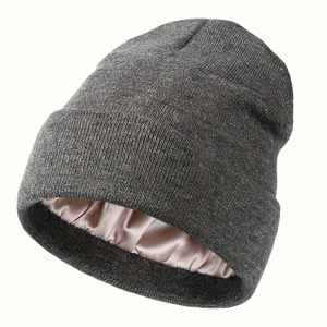 Gorro de Punto Personalizado con Parche de Cuero en Blanco para Niños y Adultos, Gorro de Invierno para Niños y Bebés - Product Image 3