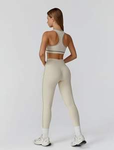 Conjunto Deportivo de 3 Piezas para Mujer, Leggings de Cintura Alta, Sujetador Deportivo y Chaqueta Ligera - Product Image 2