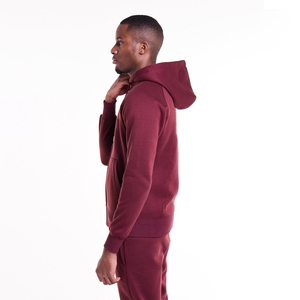 Sudadera con capucha 100% algodón para hombre, de felpa francesa gruesa, con cremallera, estilo vintage lavado, teñido liso, al por mayor - Product Image 3