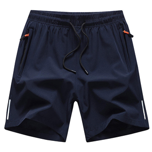 <b>Men's</b> Solid Color Drawstring <b>Shorts</b> Quick Dry Polyester Casual Bermuda <b>Shorts</b> <b>with</b> <b>Zipper</b> <b>Pockets</b> OEM Customizable - Product Image 5