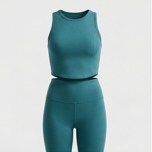 Ensemble de yoga pour femmes, vêtements de fitness, soutien-gorge de sport et leggings, tenue de sport pour la gym, l'entraînement et les exercices, couleur personnalisée - Product Image 1