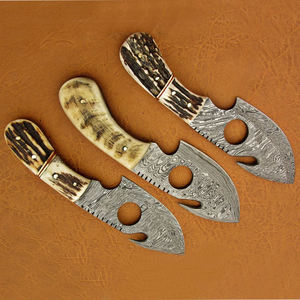 Couteau de chasse en acier Damas forgé à la main sur mesure avec manche en bois de cerf de qualité supérieure, couteau à lame fixe fait main de haute qualité pour l'extérieur - Product Image 2