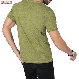 Camiseta de Verano de Algodón para Hombre, Ligera, Transpirable, de Color Sólido, Informal, de Manga Corta, Personalizable, Fabricante Mayorista - Product Image 5