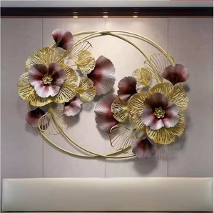 Décoration murale en métal unique, art floral, cadeaux de luxe pour le salon, art mural en fer, autre art mural en provenance d'Inde - Product Image 4