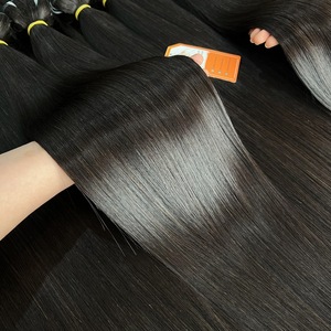Paquets de cheveux vierges de haute qualité du Vietnam trame d'os de miroir brillant soyeux droit pour perruques - Product Image 6