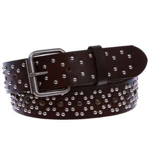 Cinturones de Cuero Genuino de Alta Calidad, 100% Cuero Vacuno Original, Diseño Vintage Ecológico e Impermeable con Cuentas Metálicas, Unisex - Product Image 2