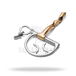 Mors à cheval Kimberwick Lozenge Gold Curb pour l'entraînement et le contrôle de l'équitation - Product Image 4