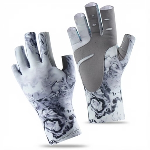 Gants de pêche sans doigts en polyester extensible, gants de pêche personnalisés, gants de pêche à la mouche, gants de pêche à la carpe, Guantes de pesca - Product Image 1