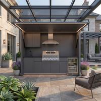 Cuisine extérieure haut de gamme, pod BBQ, protection de l'environnement, pod de haute qualité, cuisine extérieure en acier inoxydable 304 avec réfrigérateur