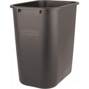 Lot de 2 poubelles de bureau en plastique de 7 gallons, paniers de rangement noirs - Product Image 1