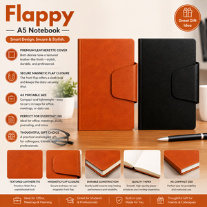 A5 <b>String</b> Hardcover PU Leather Notebook with Magnetic Ring Closure Premium Style for Office Meetings & Promotion Gifts - Product Image 4