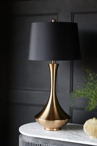 Modern Metal Brass <b>Table</b> Lamp Drum Shade Desk Light Copper Finish Bedroom <b>Bedside</b> Home Decor - Product Image 3