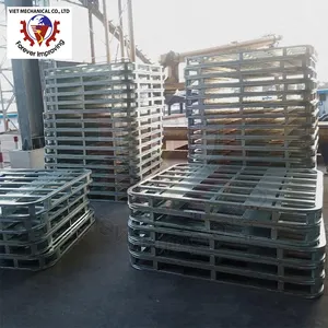 ベトナム機械からの販売のための頑丈な鋼のフラットパレット倉庫産業貯蔵物流鋼パレット