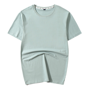 เสื้อยืดผู้ชายผ้าฝ้าย100% พิมพ์ลายป้ายด้านหน้าผ้า240กรัมระบายอากาศได้ดีเป็นมิตรกับสิ่งแวดล้อม - Product Image 3