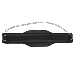 High Quality Strong Soft Neoprene Dip Belts with <b>Chain</b> for Weight Lifting Custom Logo Gym Equipment Unisex Wholesale <b>Cheap</b> Price - Product Image 2