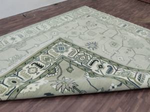 Tapis Oushak noué à la main de qualité supérieure à prix abordable, tapis en laine rose, 8x10 pieds, style vintage, grands tapis de salon pour la décoration intérieure, MOQ 1 - Product Image 6