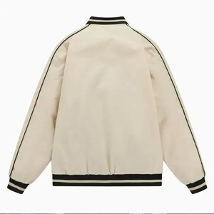 Men Faux <b>Leather</b> Bomber <b>Jacket</b> Stand Collar Zip Up Casual Fashion <b>Jacket</b> Smooth Finish <b>Long</b> Sleeve Outerwear Wholesale Clothing - Product Image 4
