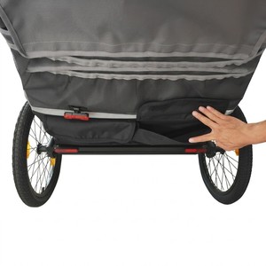 Remorque de vélo pour jumeaux TC-2024T, design léger 3-en-1, avec cadre en aluminium, roue pivotante EVA de 8 pouces à l'avant, pour les aventures en plein air - Product Image 6