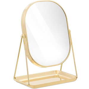 Glossy Finished Stainless Steel Metal <b>Table</b> Mirror Geometric Shape Use Makeup Tableware And Desktop Bedroom At Best Price - Product Image 1