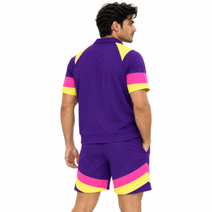 Wholesale Sublimated Waterproof <strong>Jackets</strong> Zip Windbreaker Men's Neon Colorway Shorts Tracksuit Set Custom Water Resistant <strong>Jacket</strong> - Product Image 4