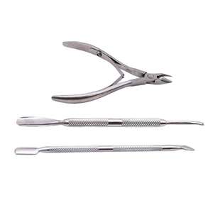 <b>Nail</b> Tools 3 PCs Set Cuticle <b>Nail</b> Nippers Pushers Stainless Steel Tools Set - Product Image 5