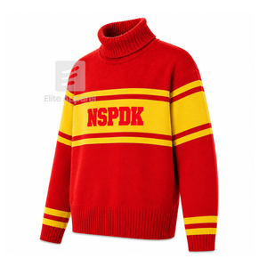 เสื้อคอเต่าปักลายสมาคมพี่น้องหญิงฟิเดลต้าคาปาแบบกำหนดเอง สีแดงและสีทองลายทางด้านหน้า สำหรับสาวๆ ชุดนักเรียนกรีก - Product Image 2