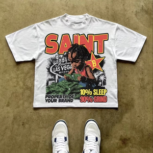 Camiseta Y2K Personalizada con Estampado Digital, Tejido Grueso, Oversize, Cuello en V, Sin Mangas, Ecológica, para Hombre - Product Image 1