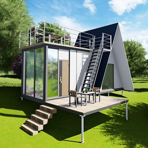 Maisonnette préfabriquée portable sur roues avec cuisine et salle de bain, unité de vie modulaire mobile pour le voyage - Product Image 2