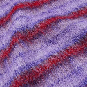 <b>Men's</b> Purple Striped Knit Pullover Mohair Sweater Soft <b>Winter</b> <b>Jumper</b> - Product Image 6