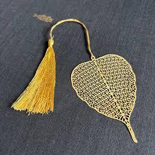 Leaf Shape Metal <b>Bookmark</b> with Tassel Pendant Charm Elegant Page Marker for Books Journals School Supplies - Product Image 6