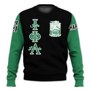 Iota Phi Lambda Custom Chapter Varsity Sweatshirt <b>Black</b> Emerald Green Greek Sorority Crest Pullover Since 1929 - Product Image 5