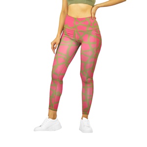 Women All Over Print <b>Tight</b> Leggings High Stretch Fabric Fitness Gym Yoga Workout Pants OEM ODM Supplier - Product Image 1